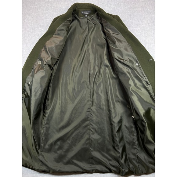 Donnybrook Wool Overcoat Double Breasted Women 16P Dark Green Classic Ukraine - Picture 5 of 12